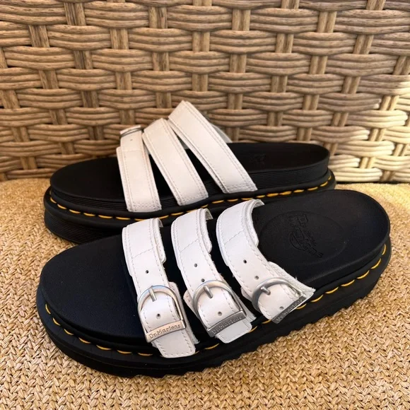 Dr. Martens White and Black Sandals - Picture 3 of 9